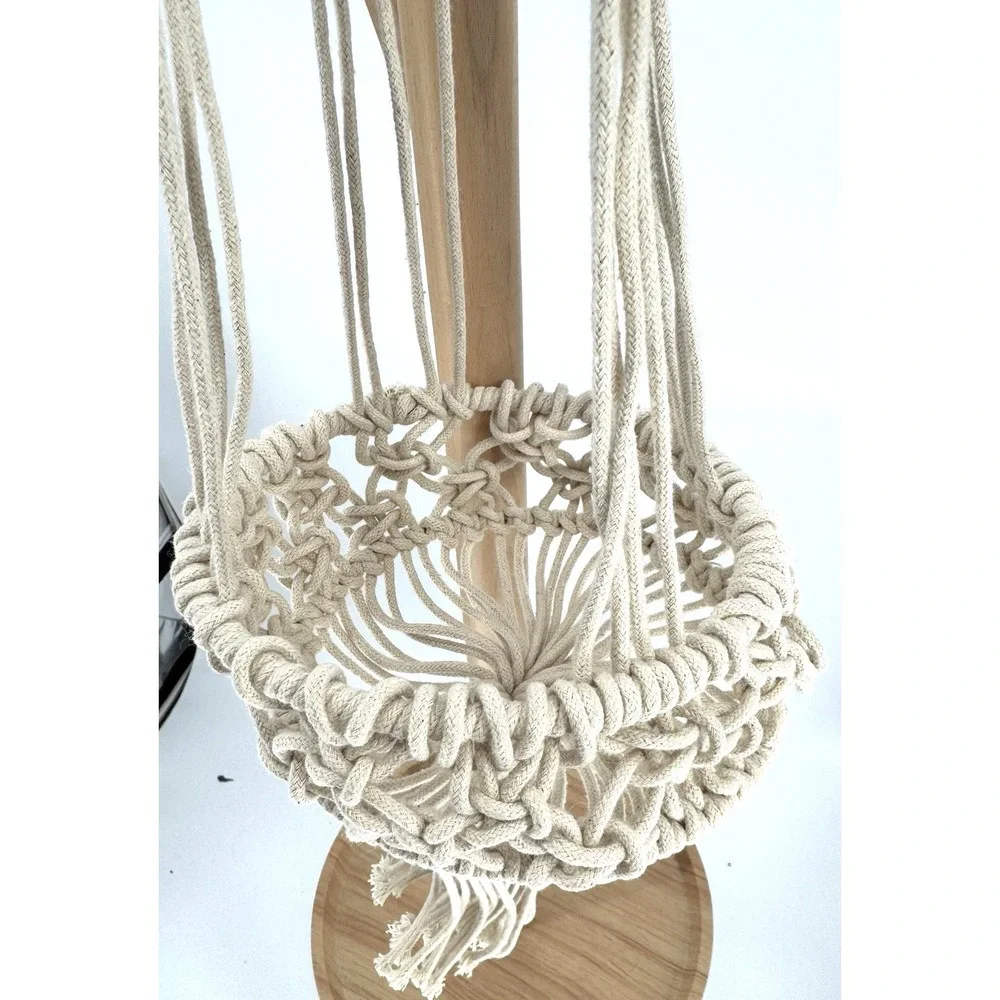 Macrame Plant Hanger Boho Cotton Rope 37in Hanging Planter Fits 6in Pot